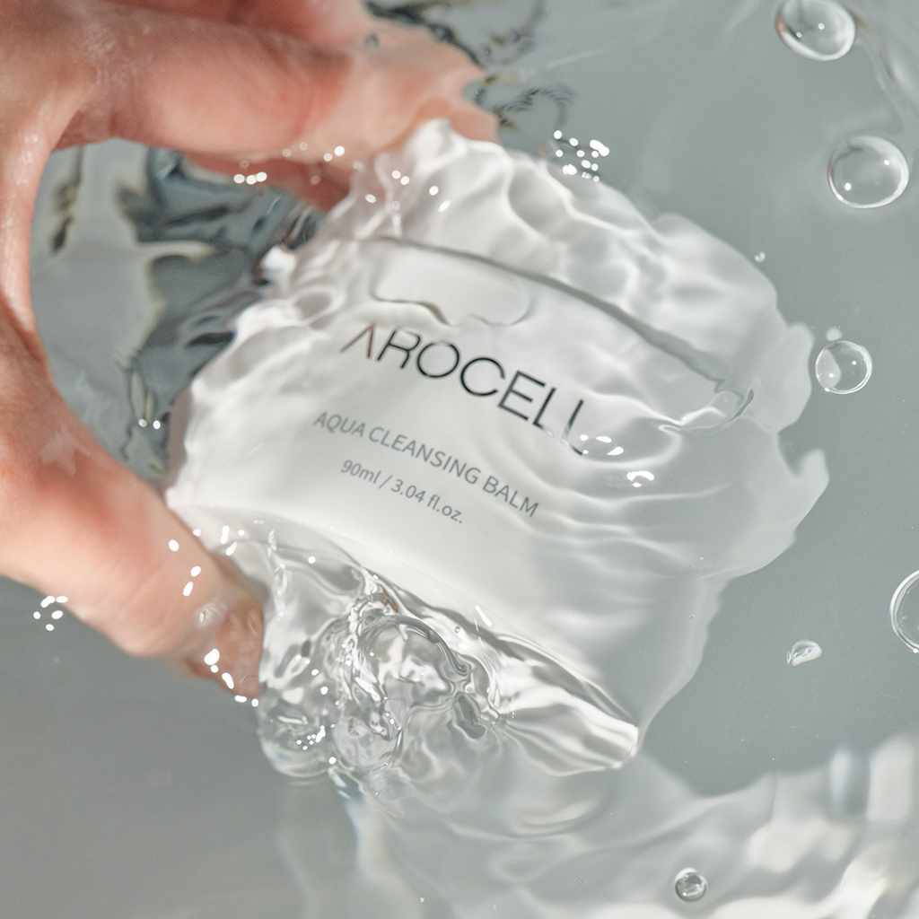 All-in-one daily cleanser that calms the skin without irritation, aqua cleansing balm, arocellus