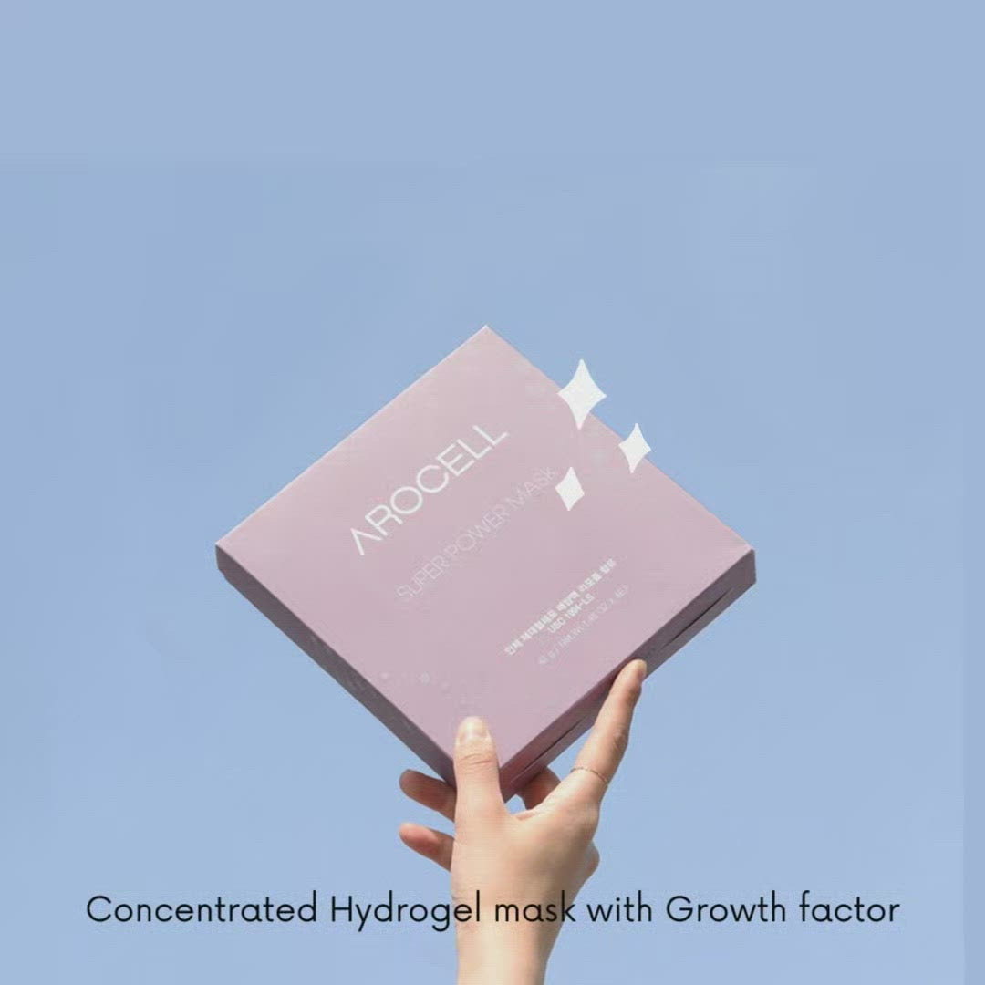 collagenmask, masksheet, elasticity, skinelasticity, skincollagen, skincareroutine, moistskin, skinmoisturiser, growthfactors, hydrogelmask, superpowermask, arocellus
